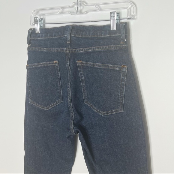 EVERLANE High Rise Jeans dark wash Indigo blue denim stretch size 27 - Picture 7 of 10